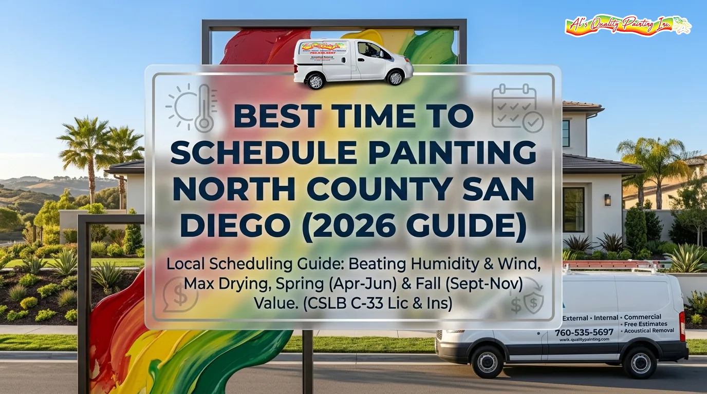 Best Time of Year to Schedule a Painting Project in North County San Diego